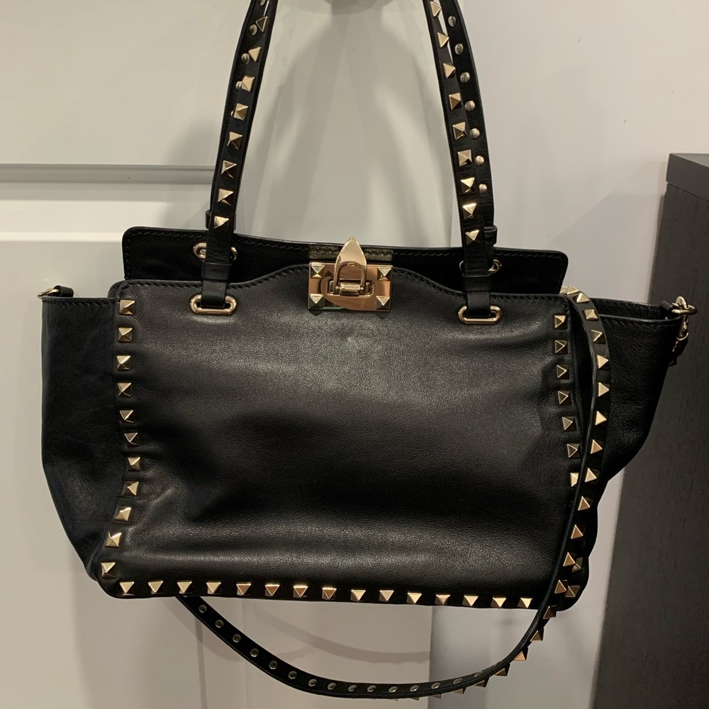 SOLD! Valentino Garavani Small Rockstuds bag,Black
